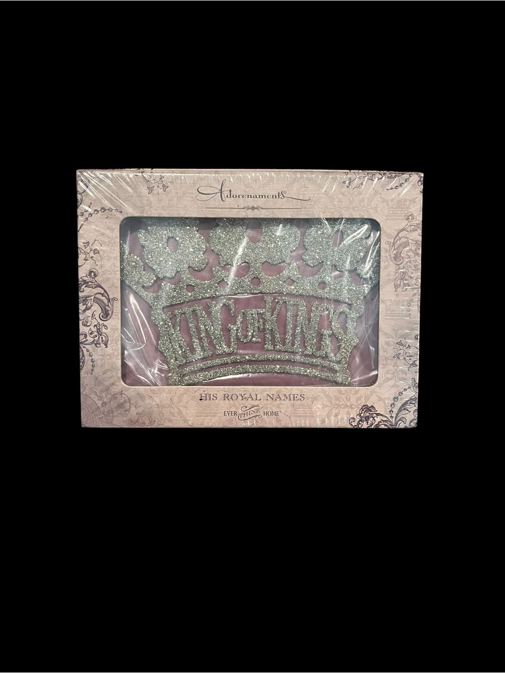 Ever Thine Home Adornments His Royal Names Silver Glitter Ornaments Religious